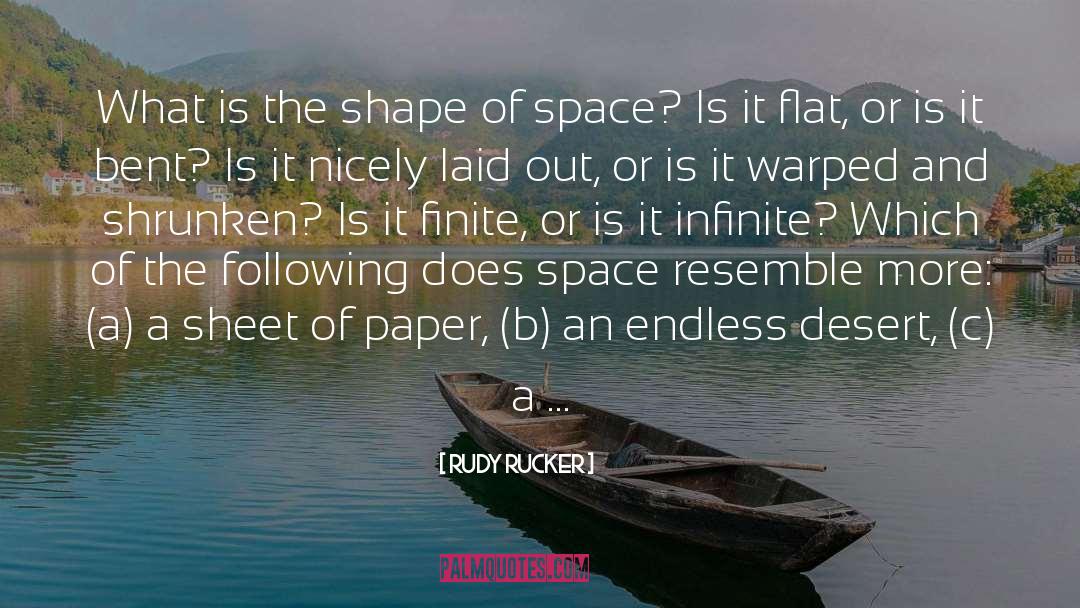 Rudy Rucker Quotes: What is the shape of