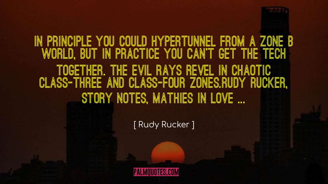 Rudy Rucker Quotes: In principle you could hypertunnel