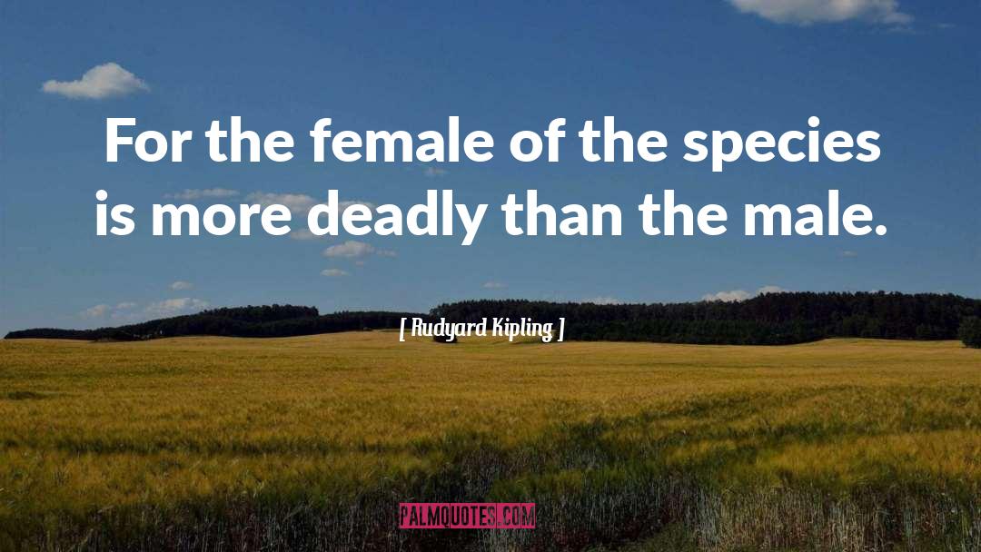 Rudyard Kipling Quotes: For the female of the