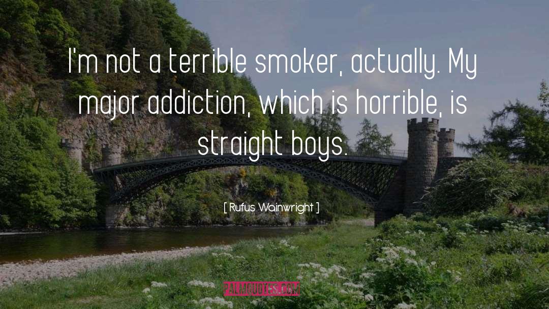 Rufus Wainwright Quotes: I'm not a terrible smoker,