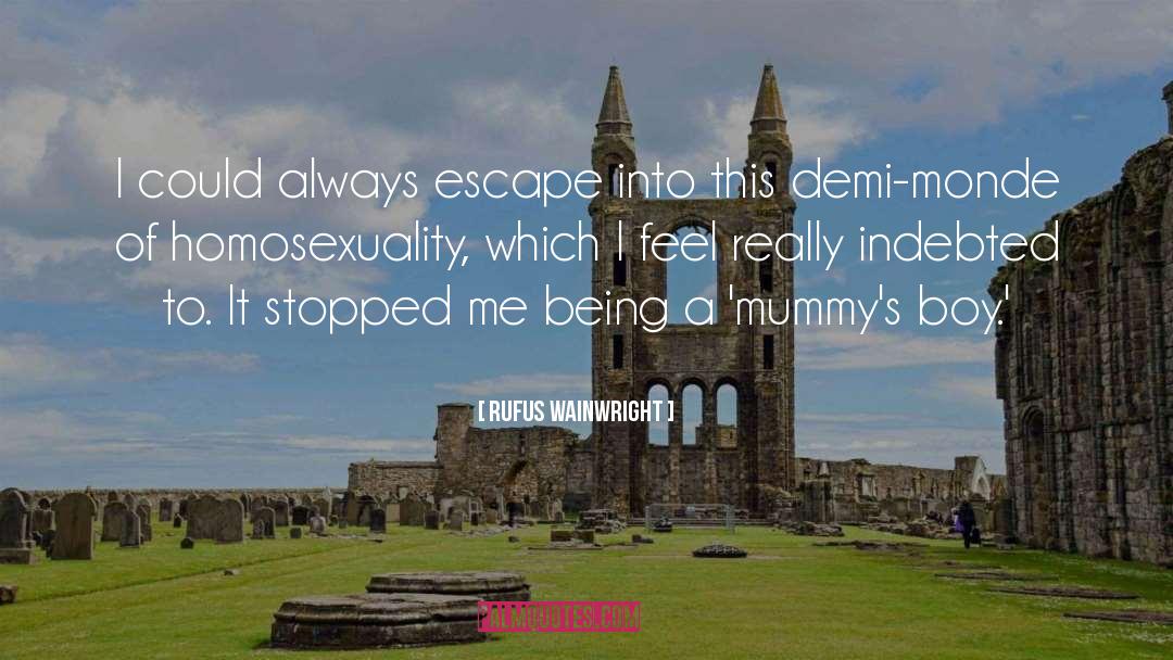 Rufus Wainwright Quotes: I could always escape into