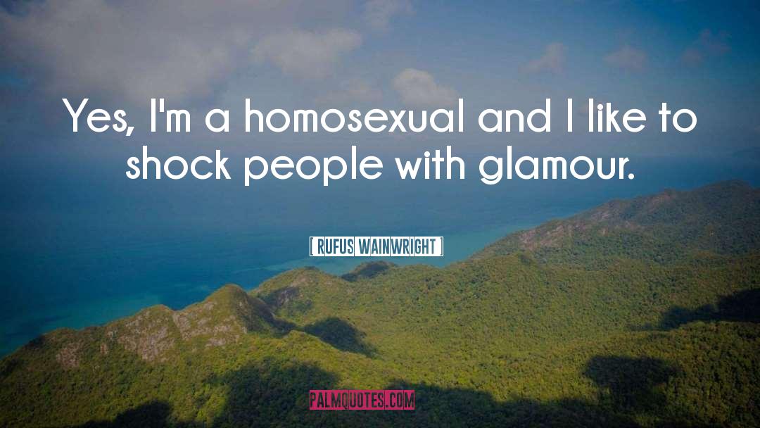 Rufus Wainwright Quotes: Yes, I'm a homosexual and