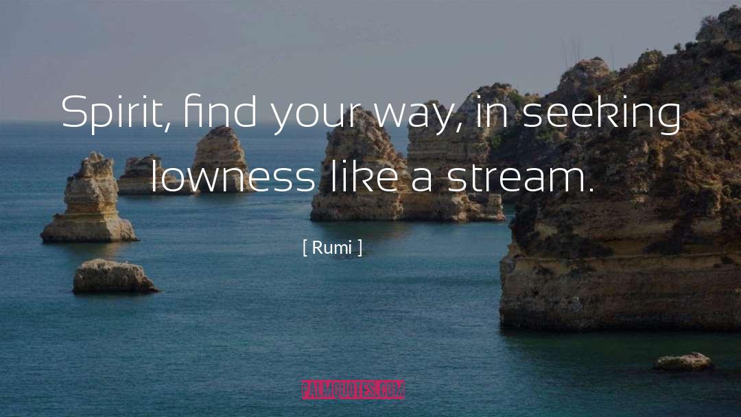 Rumi Quotes: Spirit, find your way, in