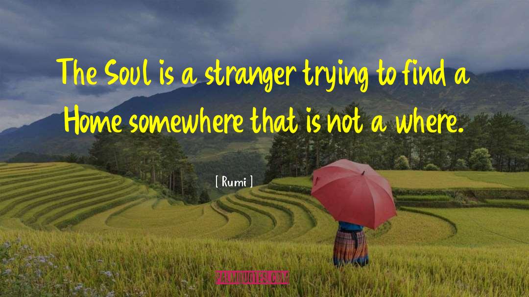 Rumi Quotes: The Soul is a stranger