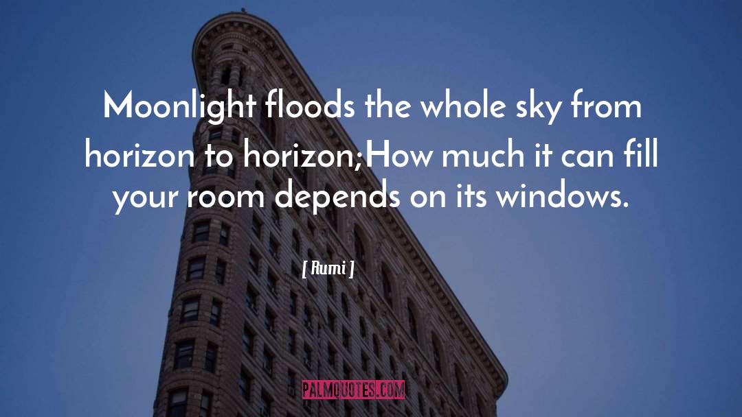 Rumi Quotes: Moonlight floods the whole sky