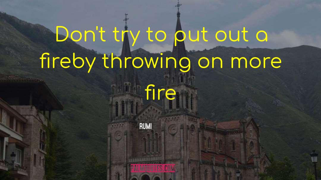 Rumi Quotes: Don't try to put out