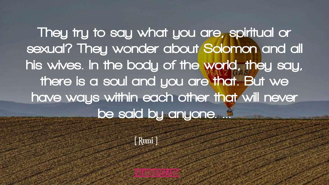 Rumi Quotes: They try to say what