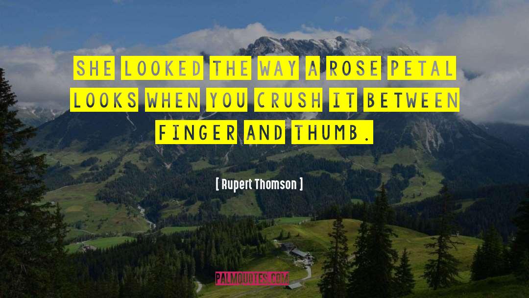 Rupert Thomson Quotes: She looked the way a