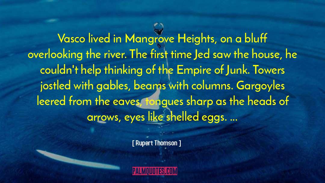 Rupert Thomson Quotes: Vasco lived in Mangrove Heights,