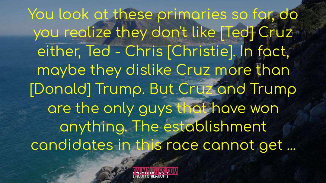 Rush Limbaugh Quotes: You look at these primaries