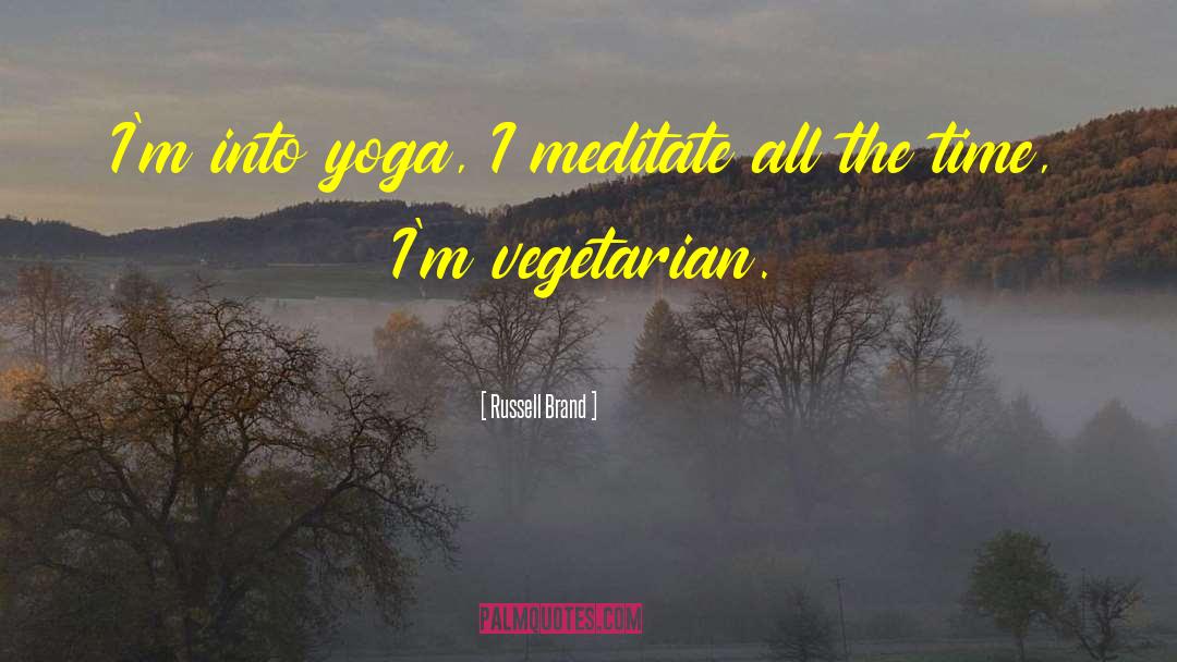 Russell Brand Quotes: I'm into yoga, I meditate