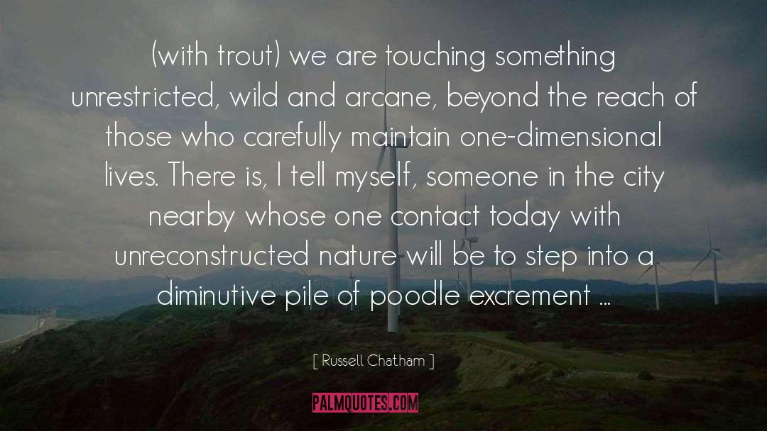 Russell Chatham Quotes: (with trout) we are touching