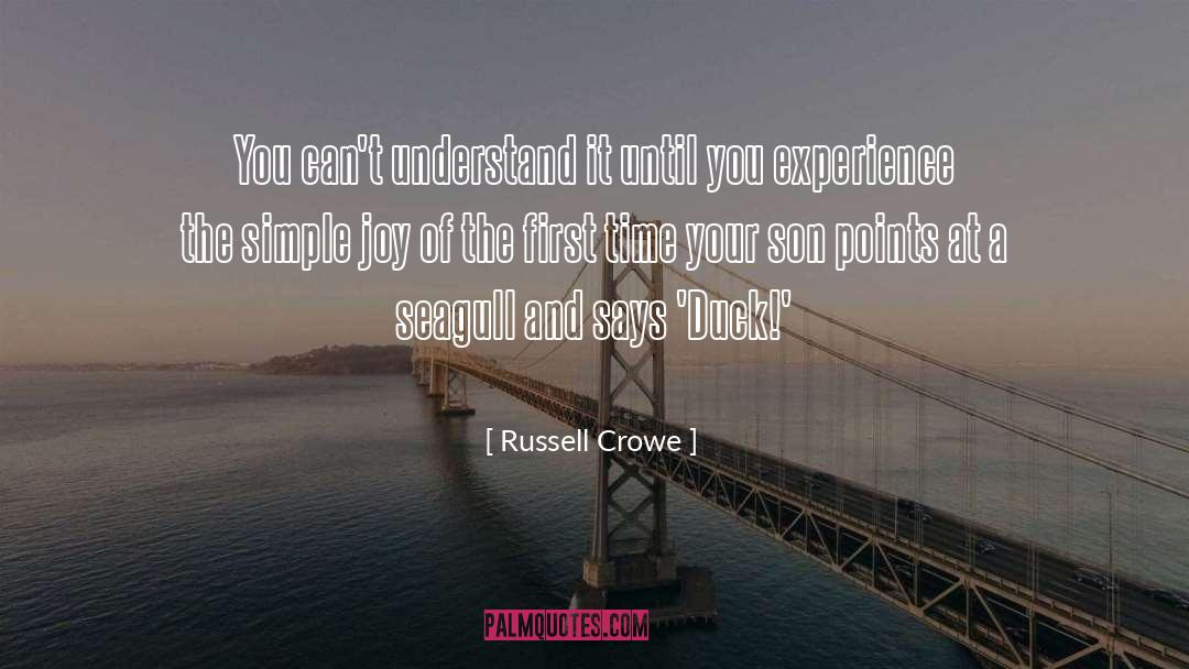 Russell Crowe Quotes: You can't understand it until