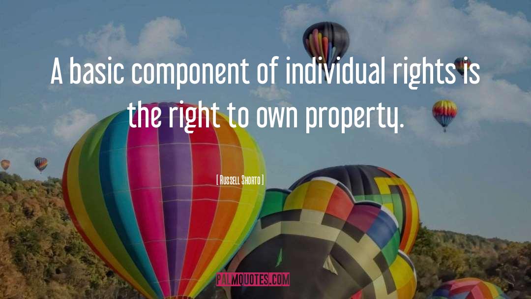 Russell Shorto Quotes: A basic component of individual