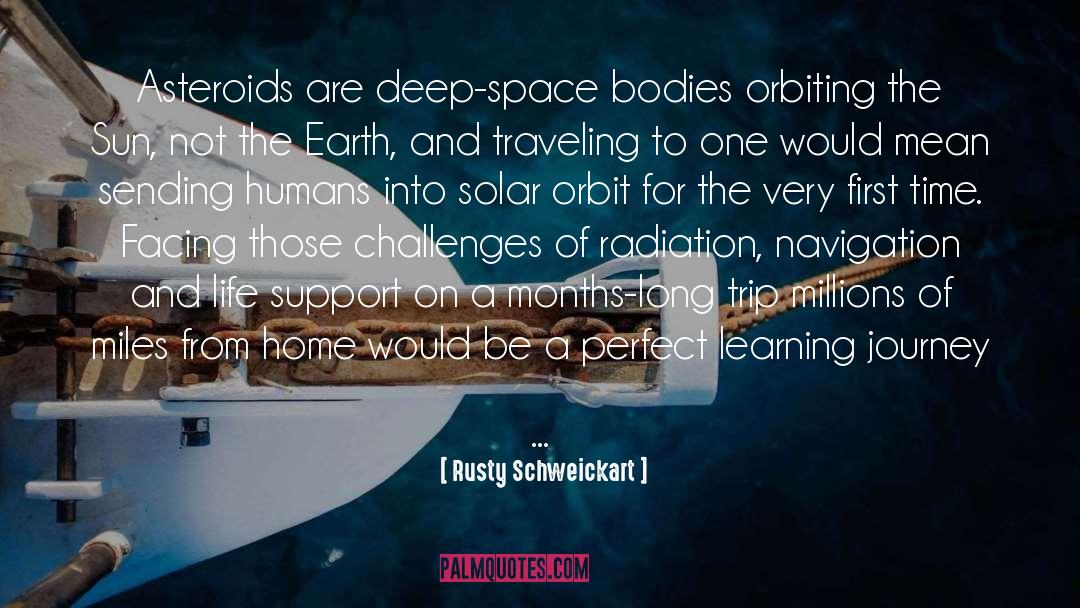 Rusty Schweickart Quotes: Asteroids are deep-space bodies orbiting