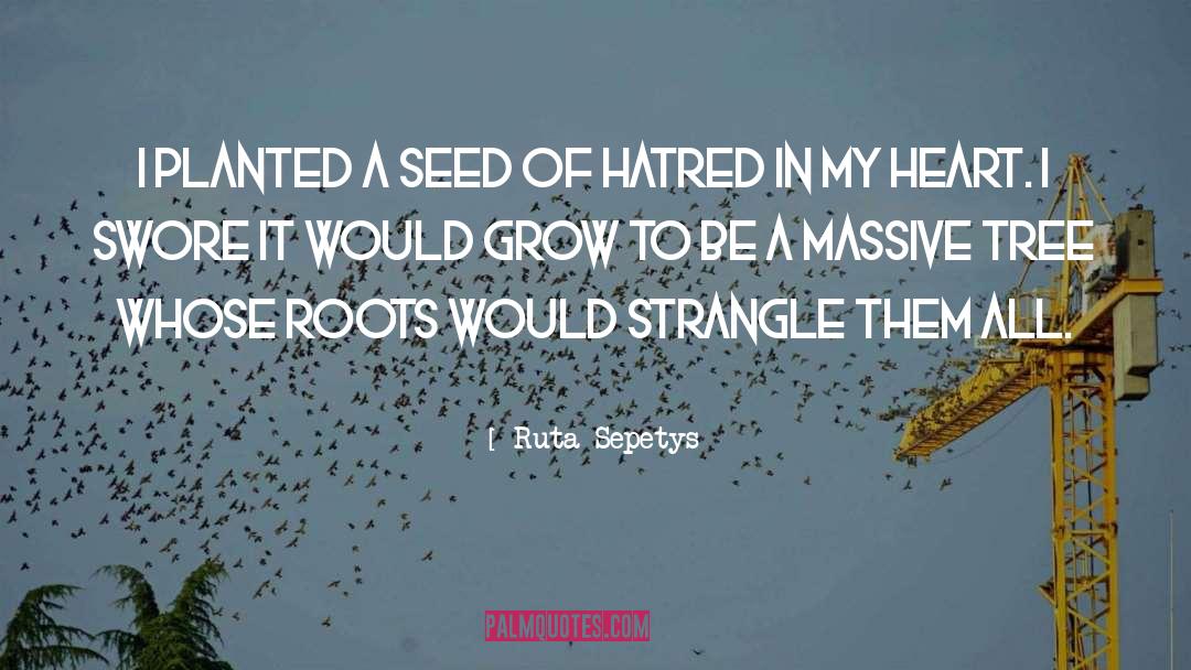 Ruta Sepetys Quotes: I planted a seed of