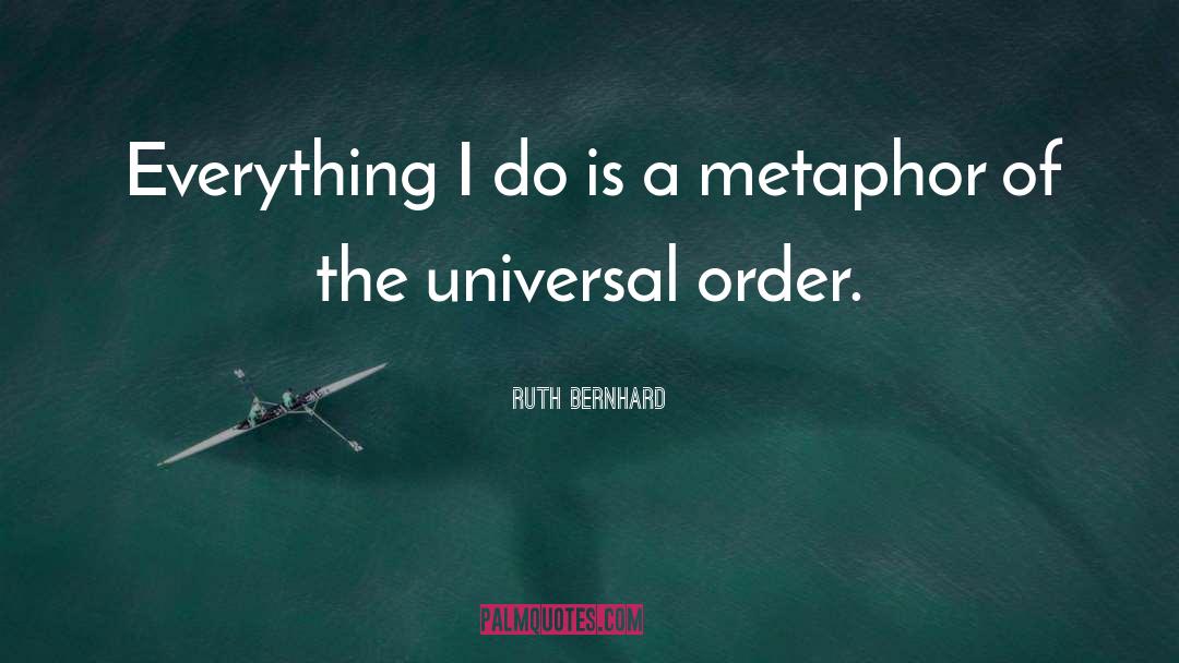 Ruth Bernhard Quotes: Everything I do is a