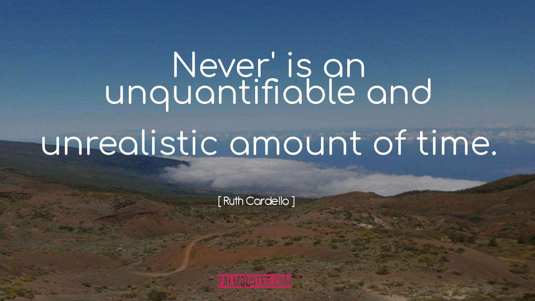 Ruth Cardello Quotes: Never' is an unquantifiable and