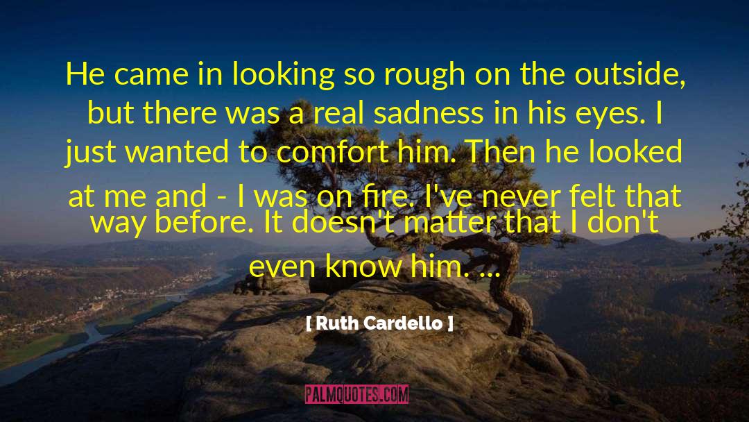 Ruth Cardello Quotes: He came in looking so