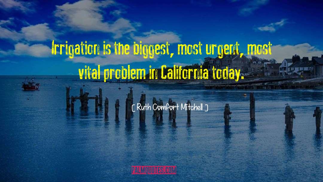 Ruth Comfort Mitchell Quotes: Irrigation is the biggest, most