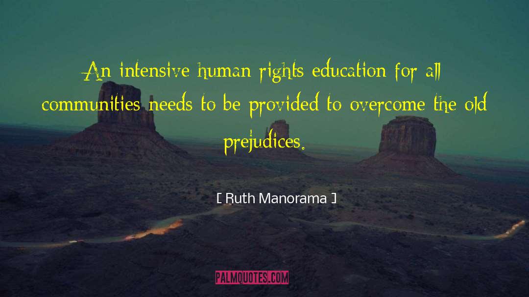 Ruth Manorama Quotes: An intensive human rights education