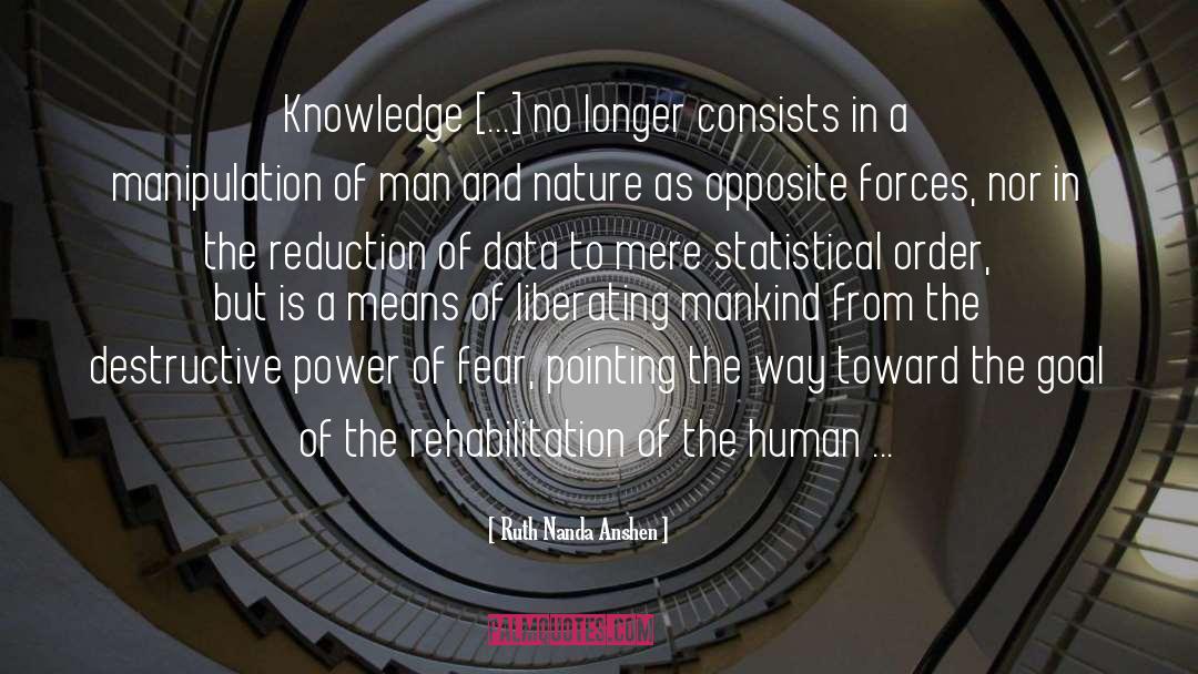 Ruth Nanda Anshen Quotes: Knowledge [...] no longer consists