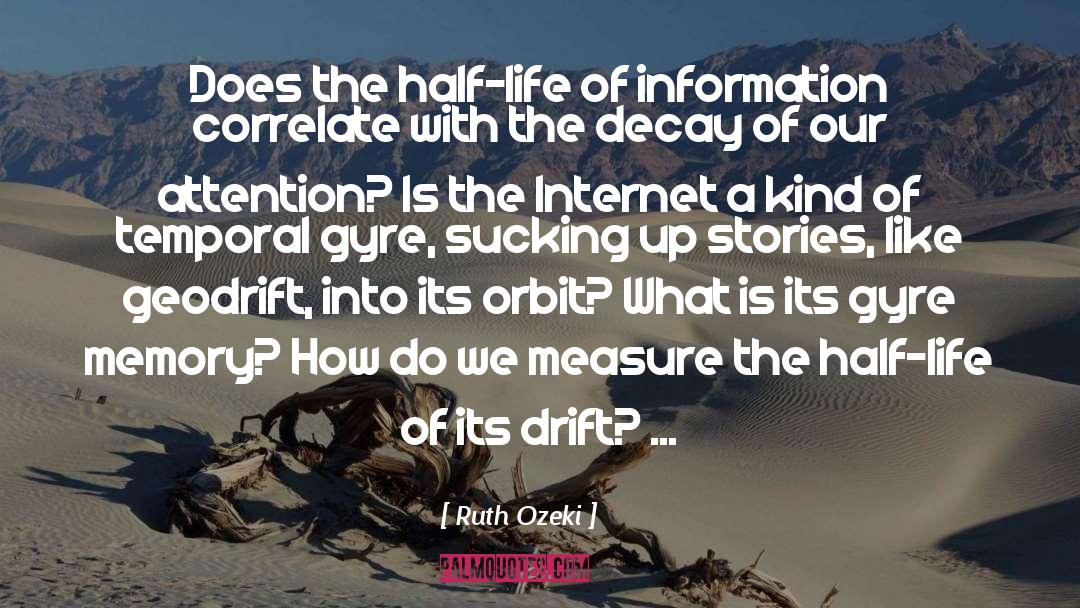 Ruth Ozeki Quotes: Does the half-life of information