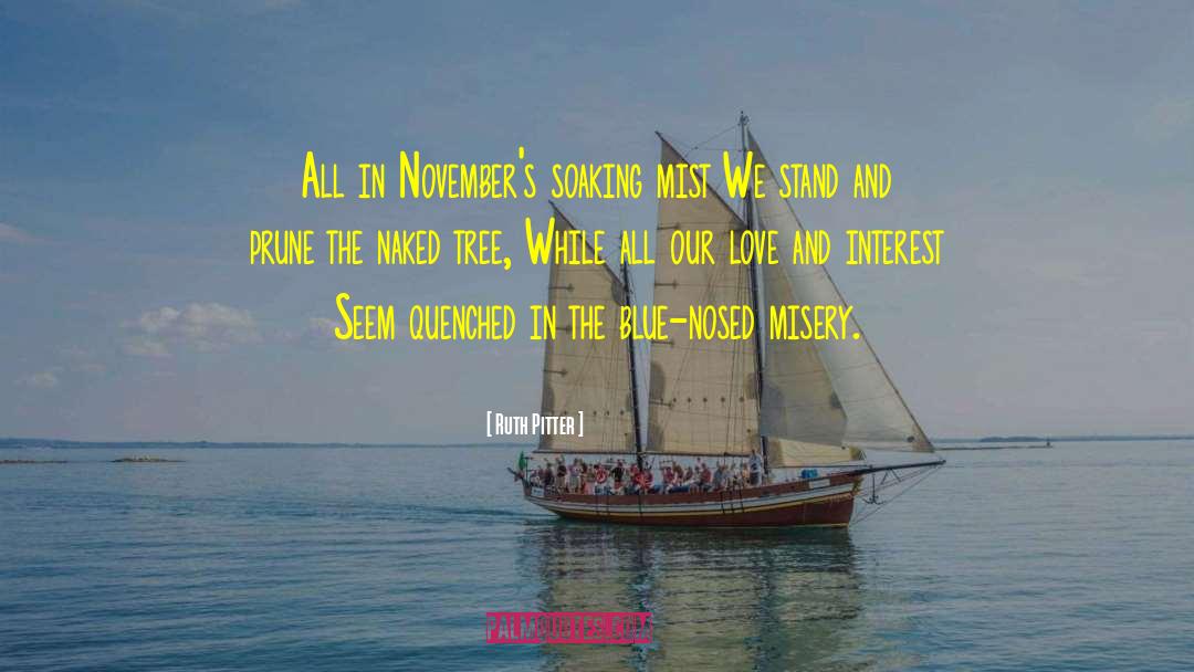 Ruth Pitter Quotes: All in November's soaking mist