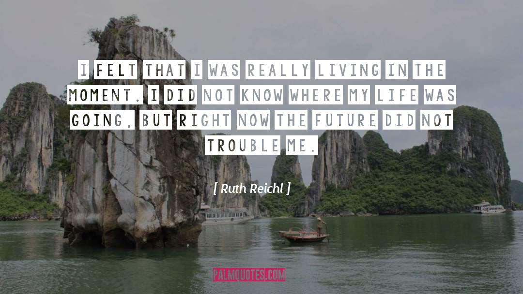 Ruth Reichl Quotes: I felt that I was