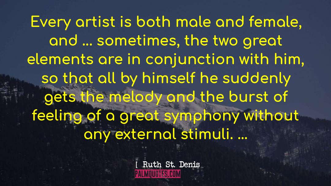 Ruth St. Denis Quotes: Every artist is both male