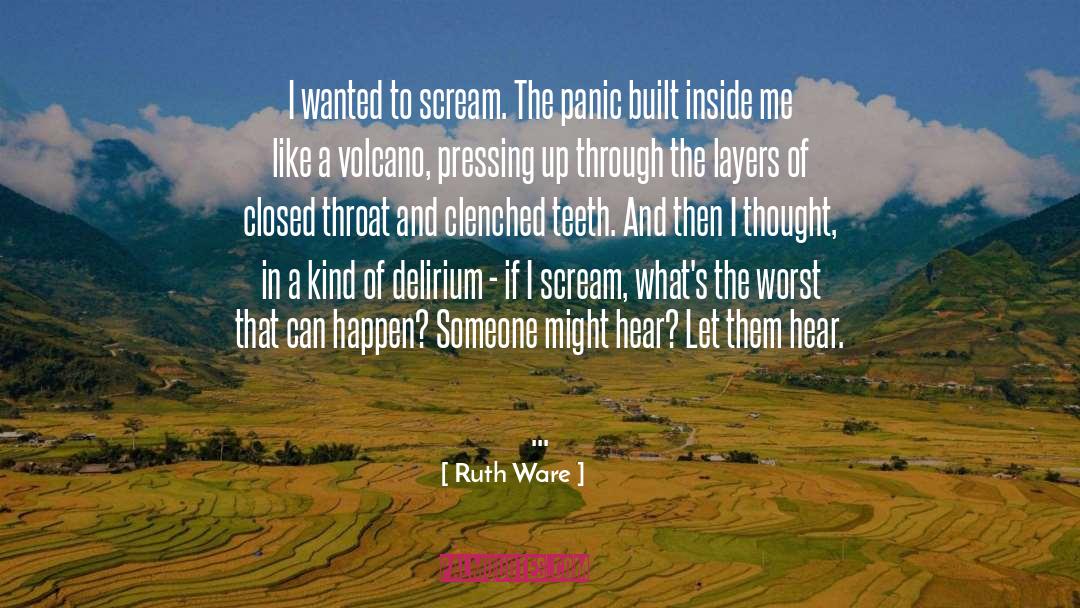 Ruth Ware Quotes: I wanted to scream. The