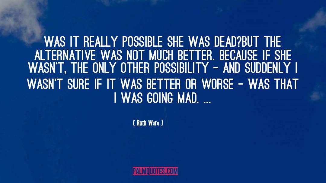 Ruth Ware Quotes: Was it really possible she