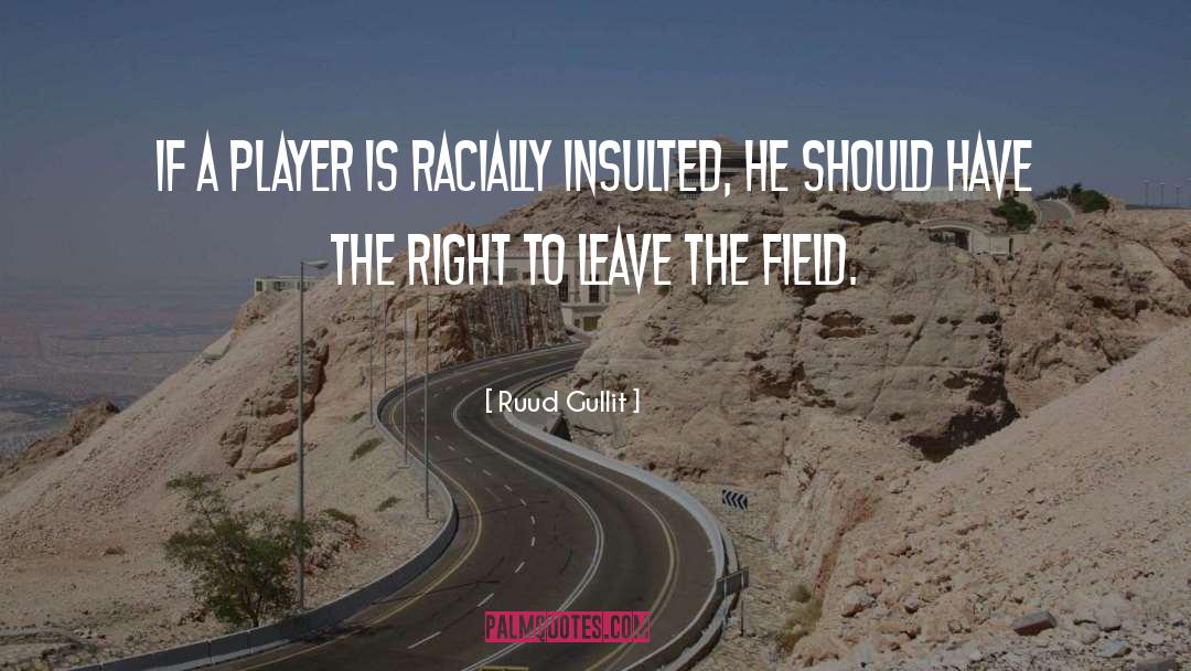 Ruud Gullit Quotes: If a player is racially