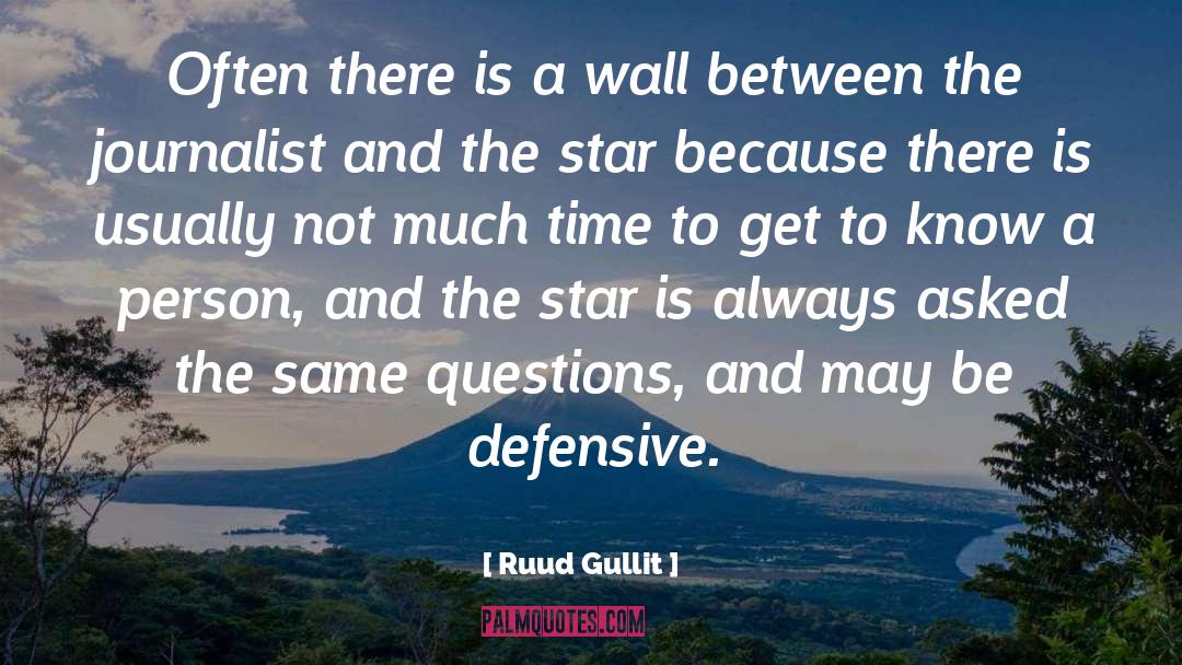 Ruud Gullit Quotes: Often there is a wall