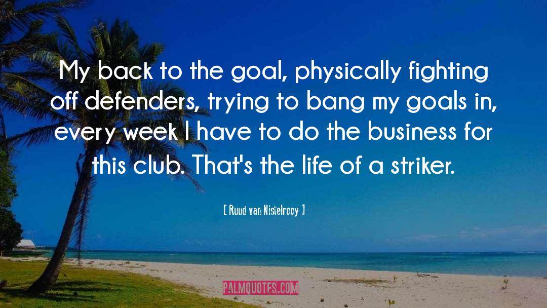 Ruud Van Nistelrooy Quotes: My back to the goal,