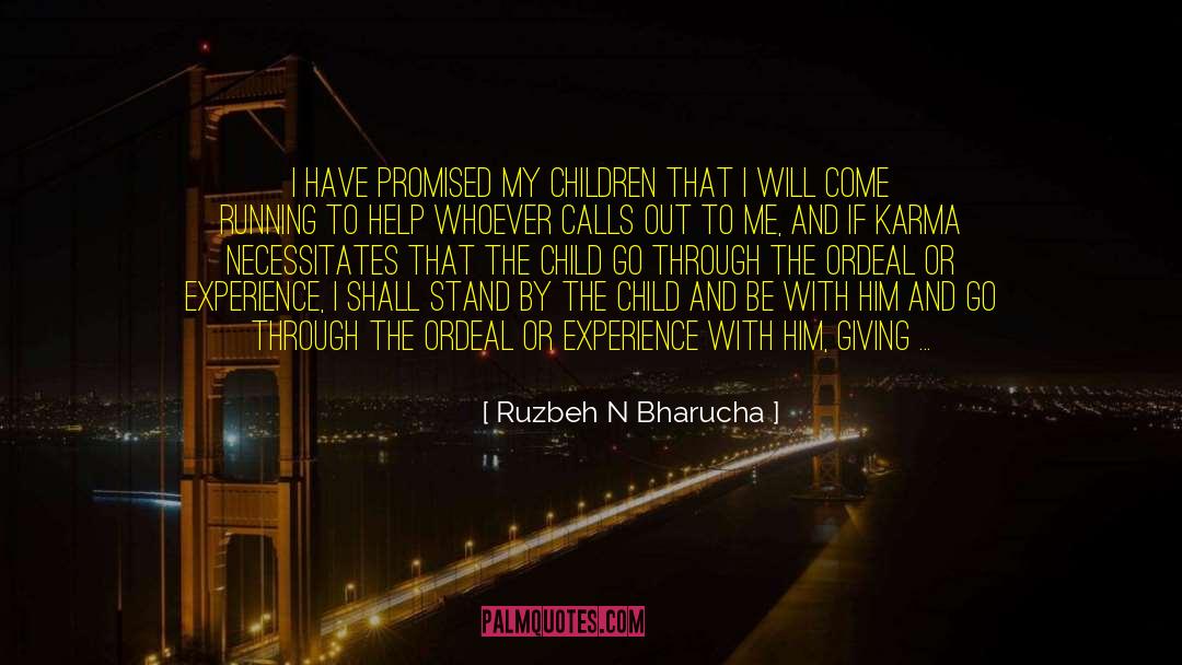 Ruzbeh N Bharucha Quotes: I have promised my children