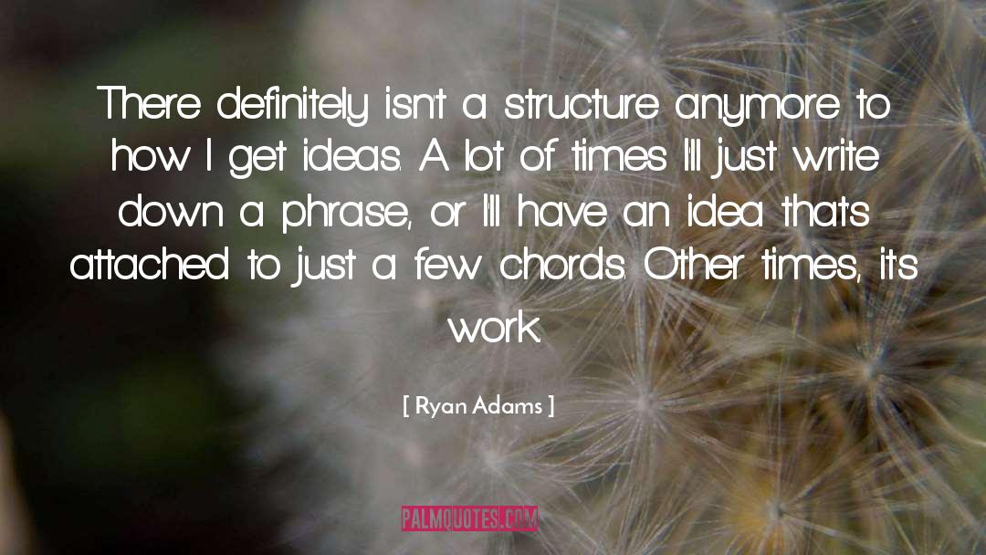 Ryan Adams Quotes: There definitely isn't a structure