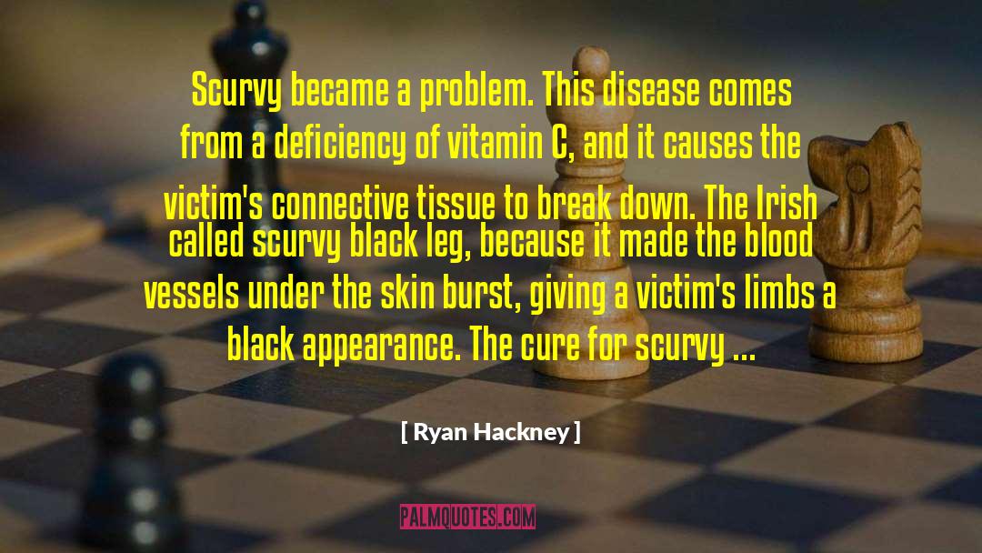 Ryan Hackney Quotes: Scurvy became a problem. This