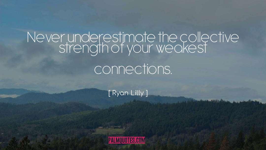 Ryan Lilly Quotes: Never underestimate the collective strength