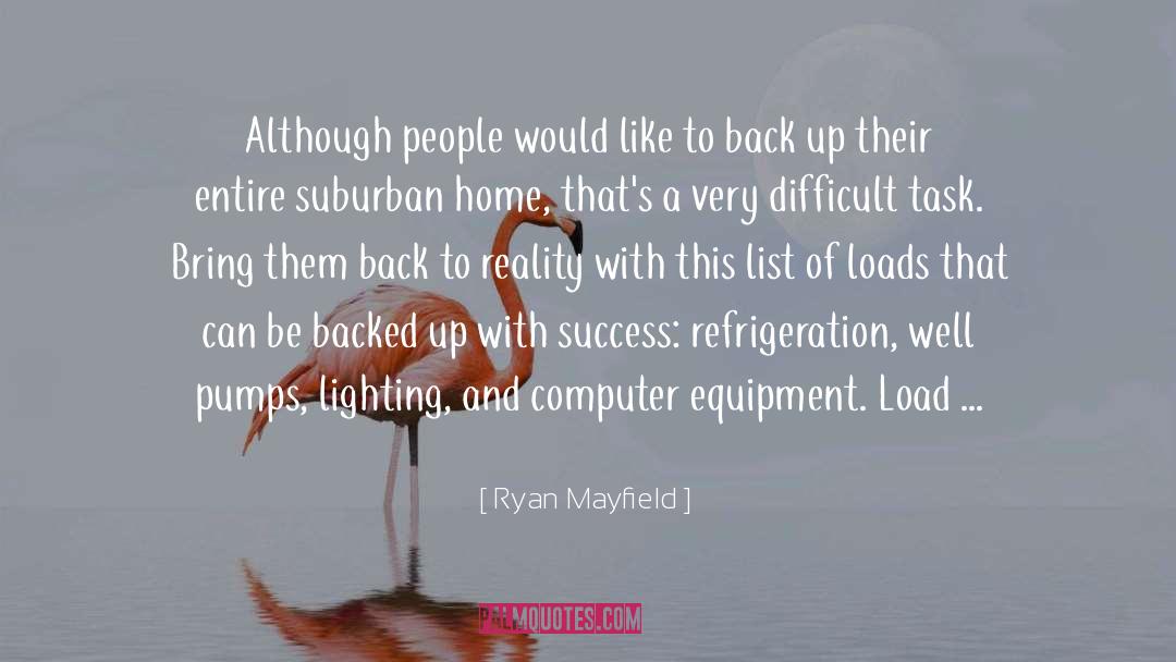 Ryan Mayfield Quotes: Although people would like to