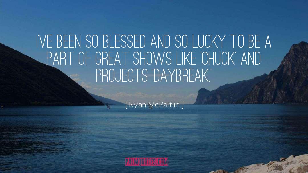 Ryan McPartlin Quotes: I've been so blessed and