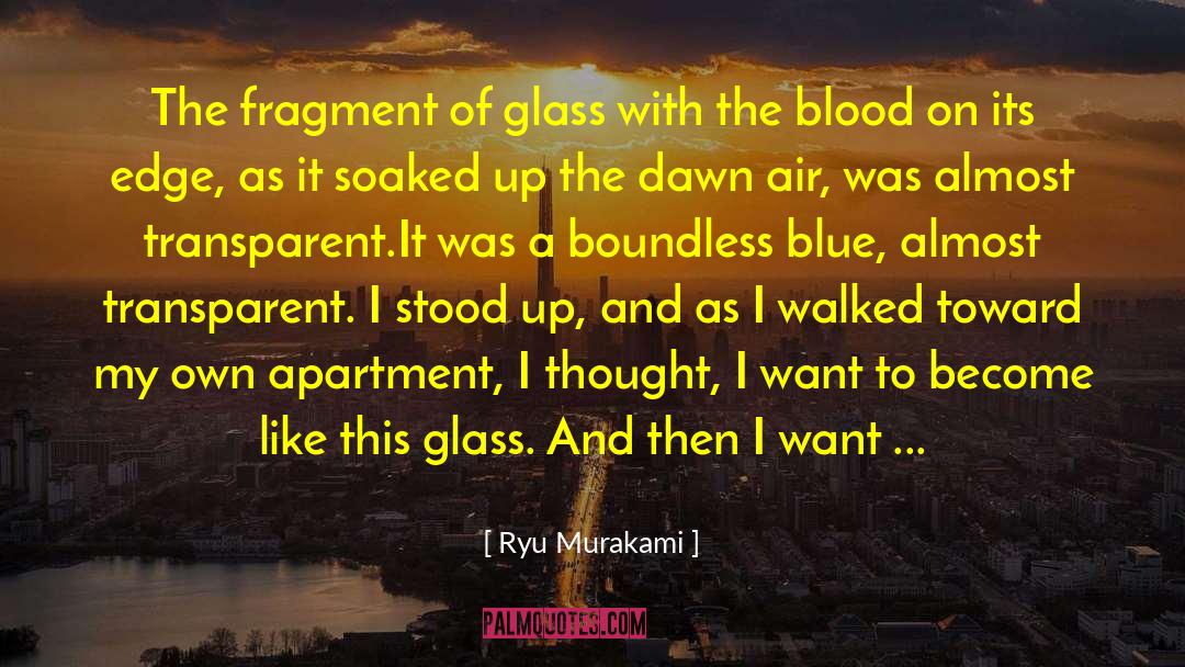 Ryu Murakami Quotes: The fragment of glass with