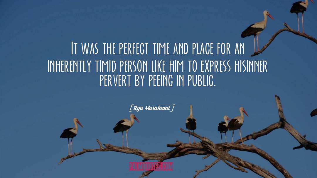 Ryu Murakami Quotes: It was the perfect time