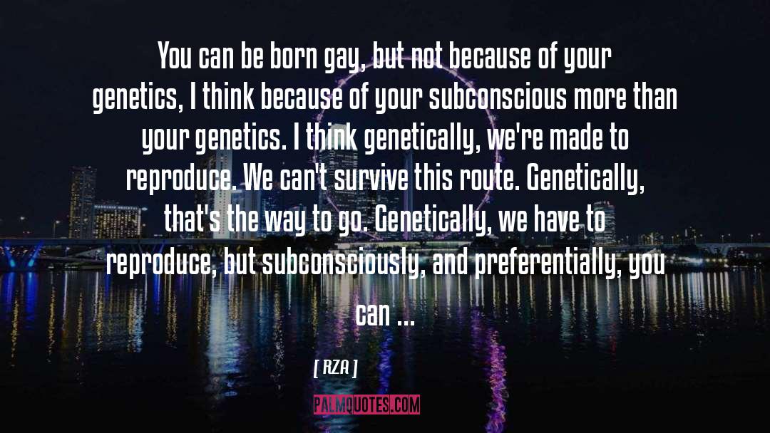 RZA Quotes: You can be born gay,