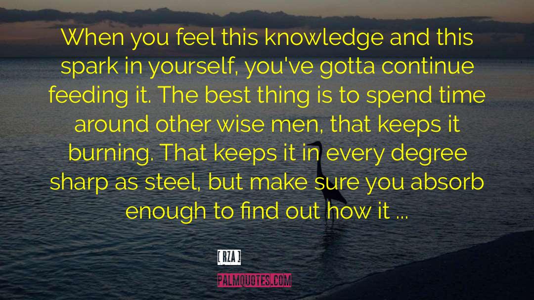 RZA Quotes: When you feel this knowledge