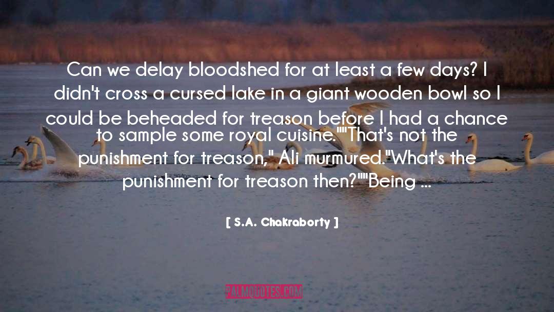 S.A. Chakraborty Quotes: Can we delay bloodshed for