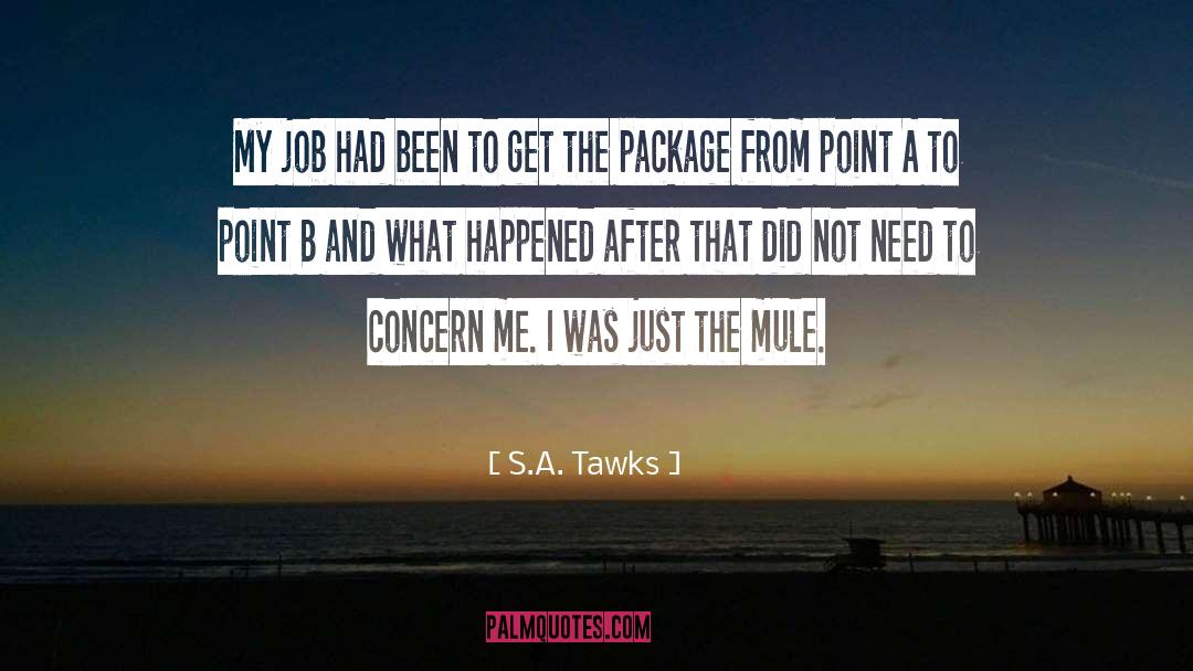 S.A. Tawks Quotes: My job had been to