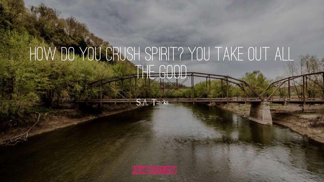 S.A. Tawks Quotes: How do you crush spirit?