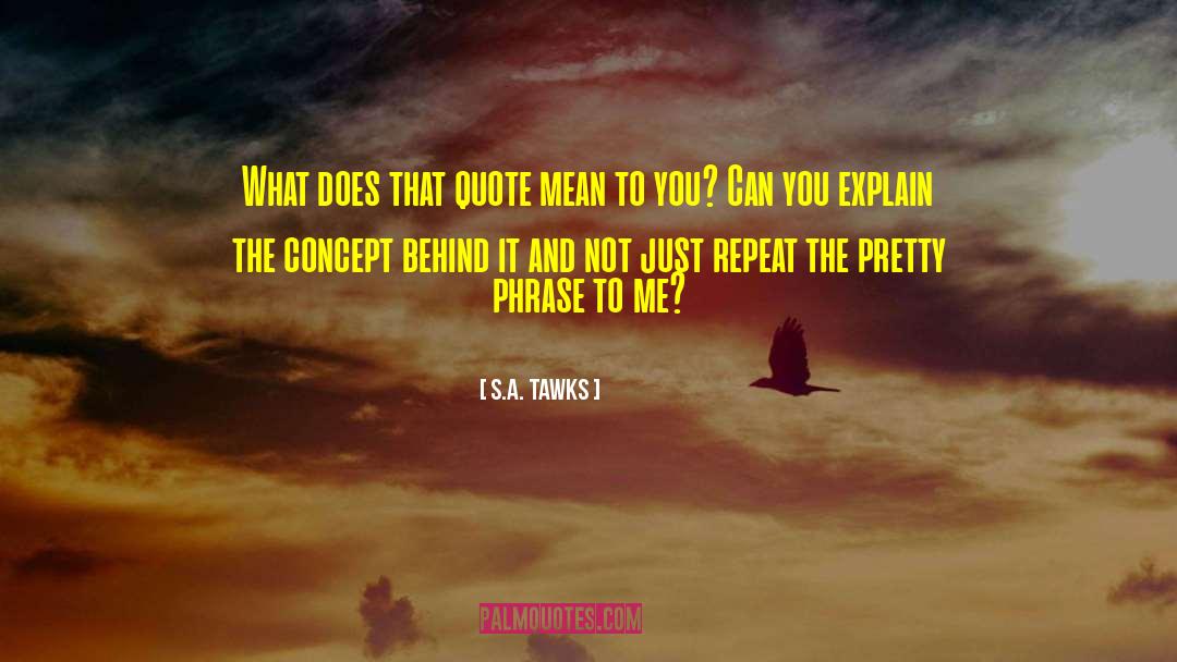 S.A. Tawks Quotes: What does that quote mean