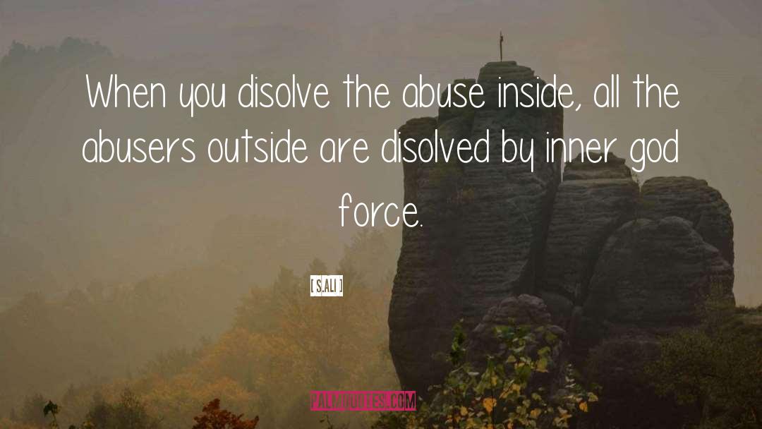 S.Ali Quotes: When you disolve the abuse